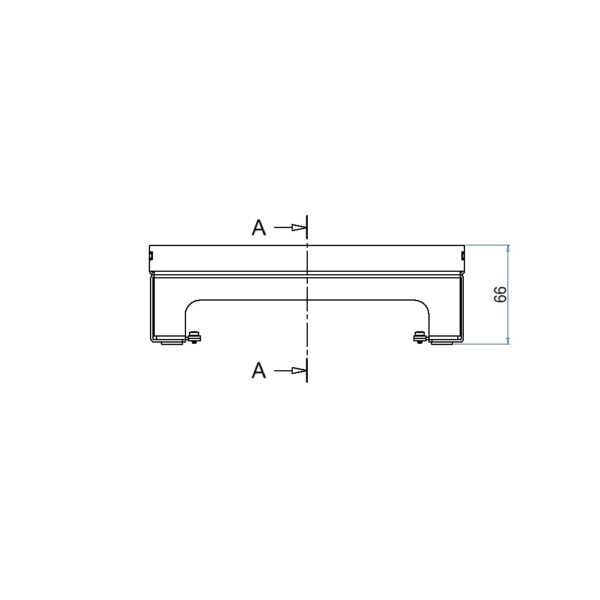 Produktbild UBD 215 209  -  Unterflur-Bodendose UBD 210 small inkl. Blinddeckel mit Kante, geschlossen, und 15mm Vertiefung